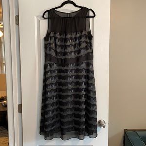 NWT - Ann Taylor Black Sequin Dress Sz 14